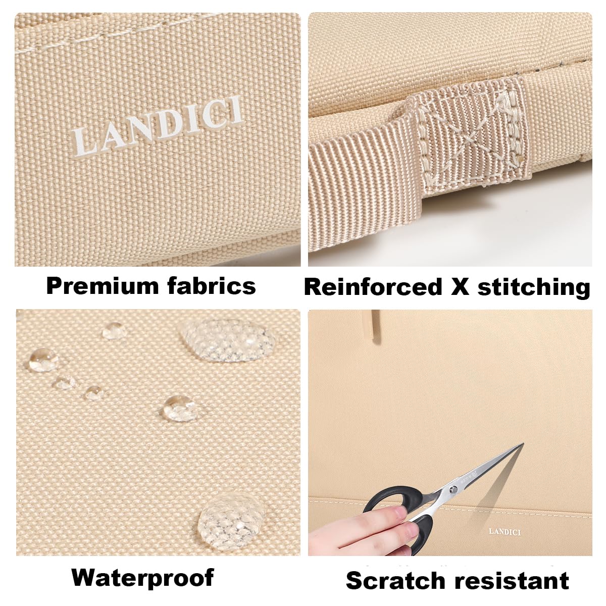 360° Protective Laptop Sleeve Case for 14-15 Inch Laptops - Waterproof Slim Computer Cover Compatible with MacBook Air M2 15, MacBook Pro 14/15, Chromebook 14/15, Asus Vivobook 14 - Apricot Color - Perfect for Travel, Work & School