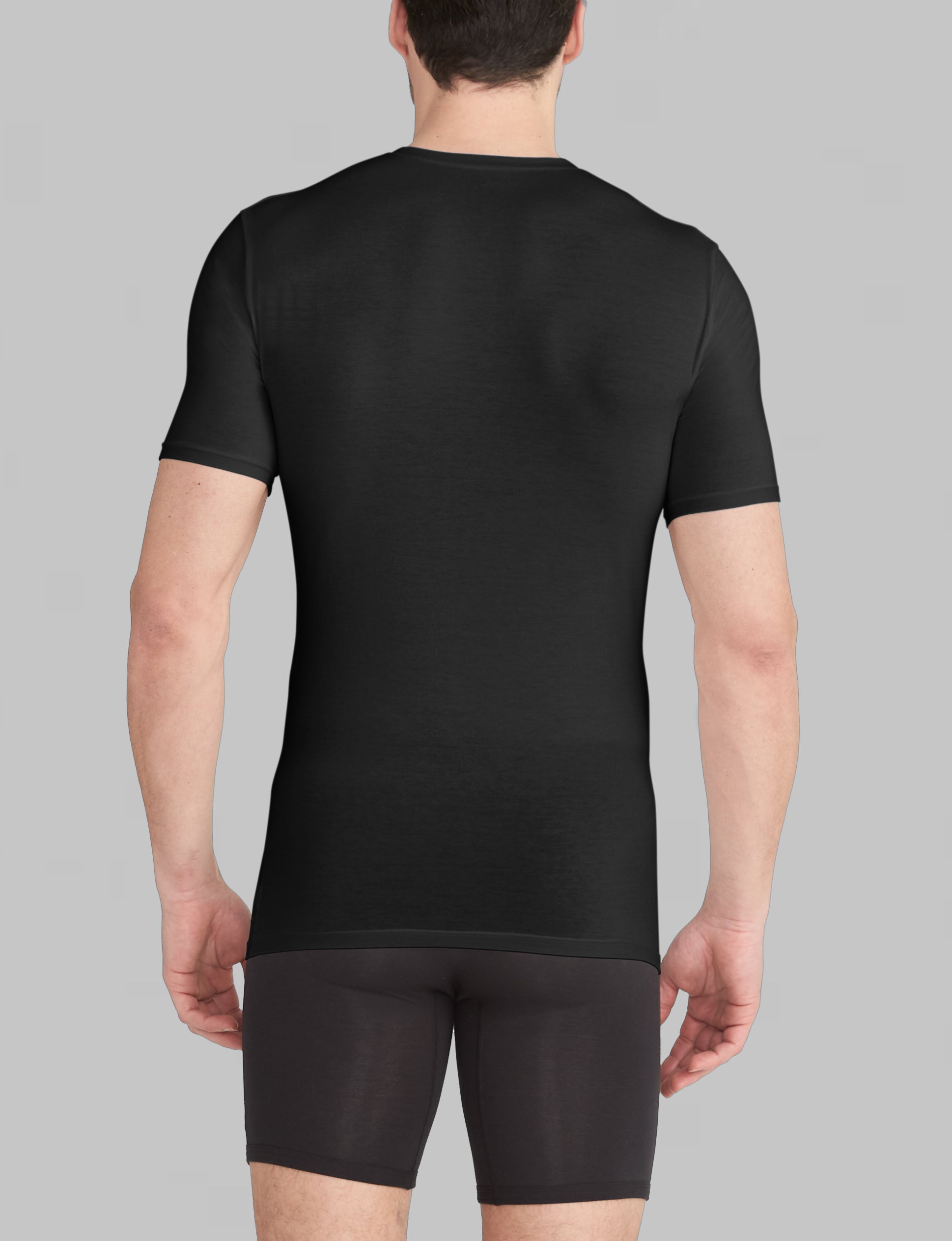 Cool Cotton High V Neck Stay Tucked Undershirt (6 Pack) - Breathable Comfort Fit for Men, Perfect for Work, Gym & Everyday Wear