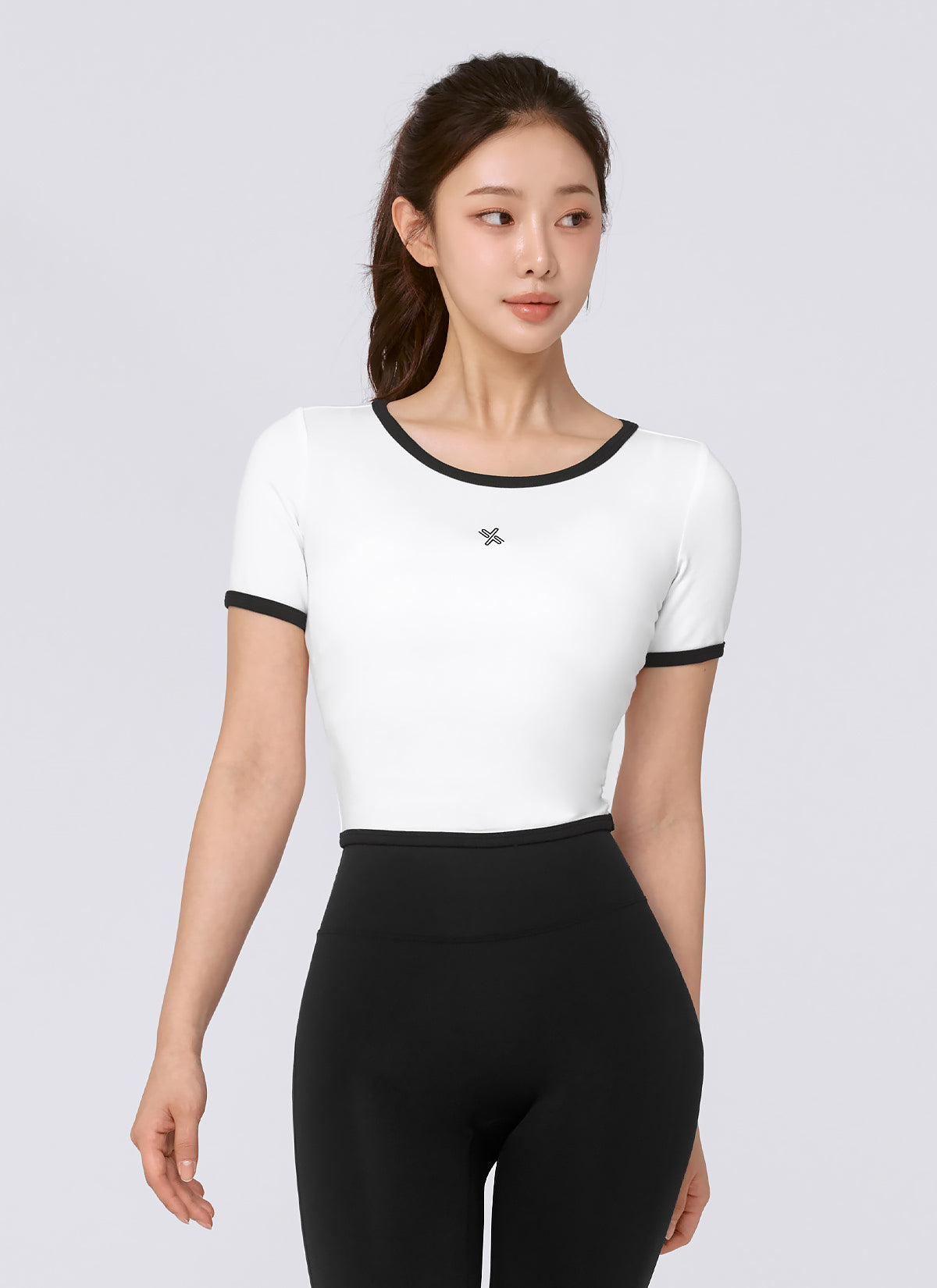 Soft Logo Color Block Crop Top - Trendy Women's Fashion Tops for Casual Wear & Summer Outfits