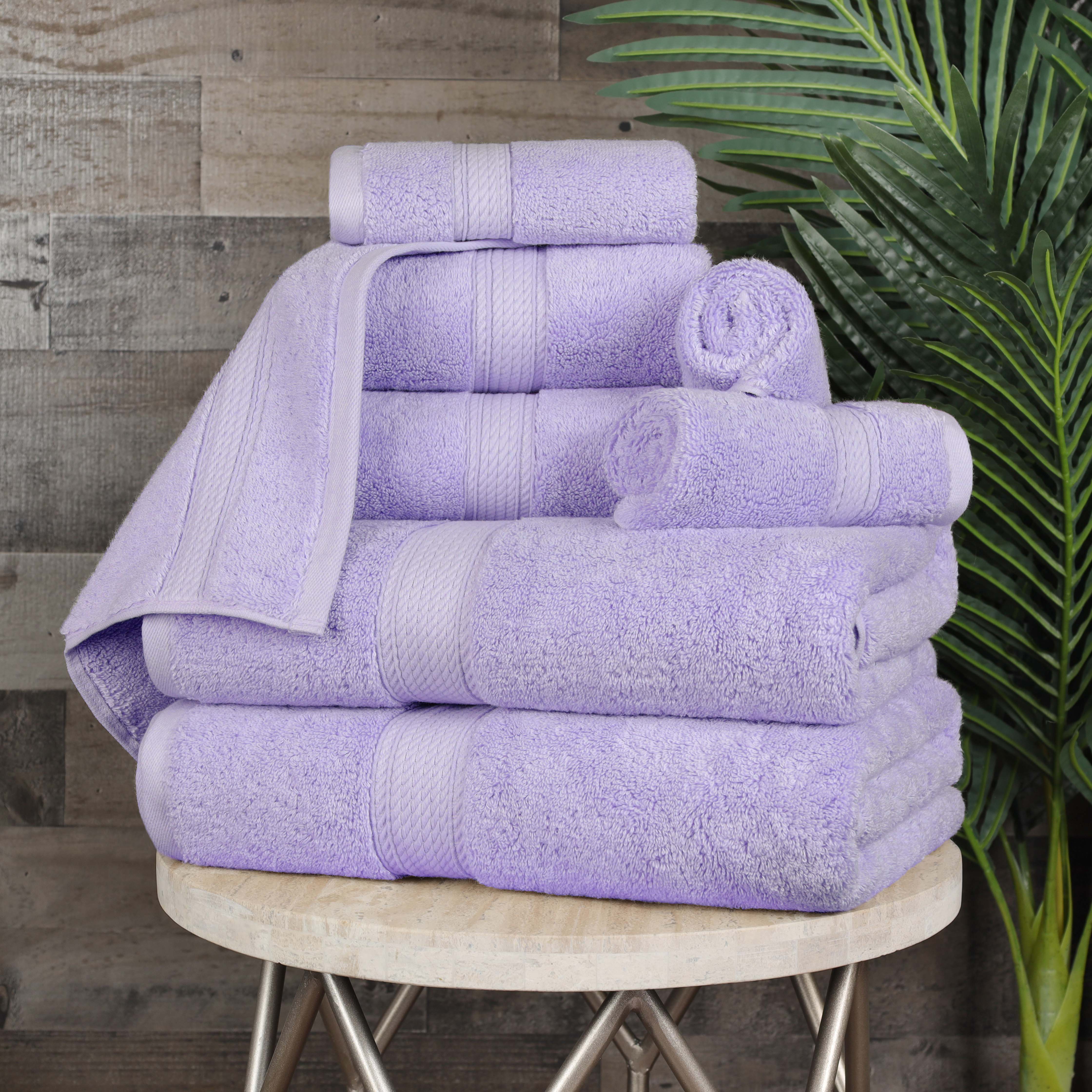 Premium 8-Piece Egyptian Cotton Towel Set - Ultra Soft, Heavyweight & Plush for Bath, Spa & Luxury Home Decor