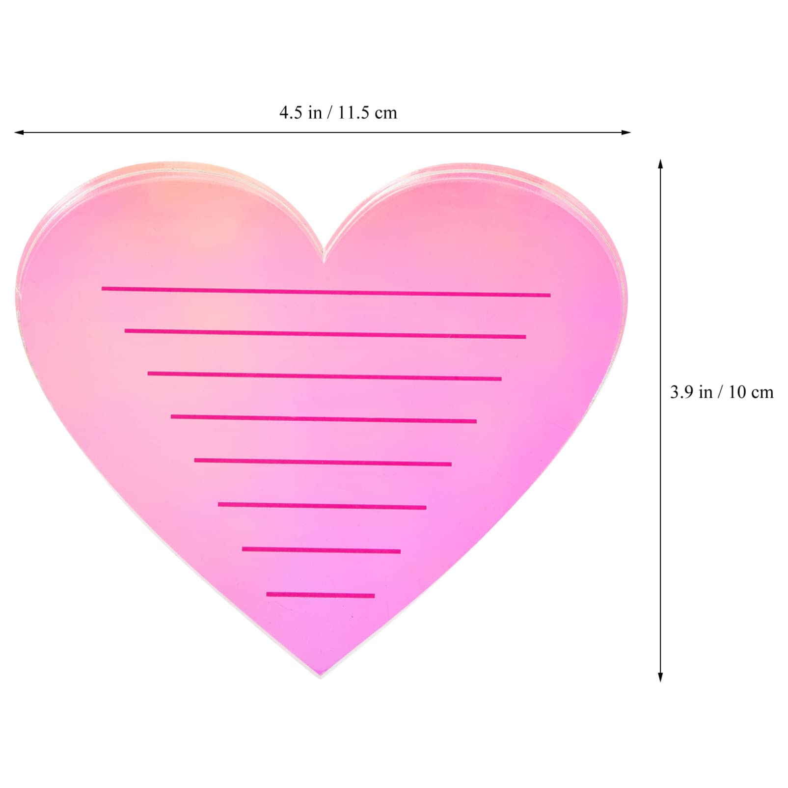 Minkissy Acrylic Heart Shaped False Eyelash Extension Tray - Eyelash Display Board & Grafting Stand for Professional Lash Artists | Perfect for Salon, Spa, and Home Use