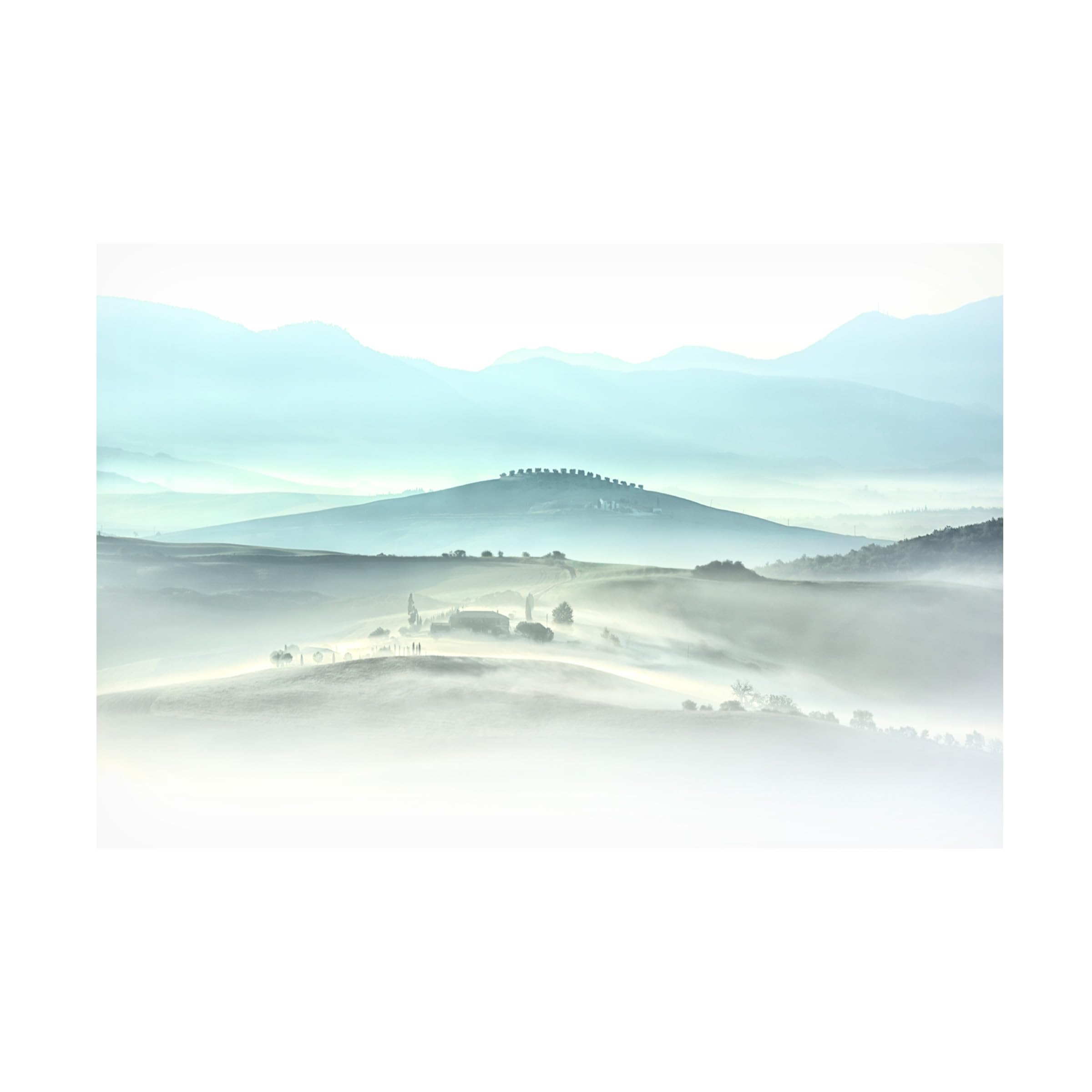 Larry Deng 'Tuscany' Canvas Art Print - Handmade Wall Decor for Living Room, Bedroom & Office - Italian Landscape Painting - Trademark Fine Art Collection