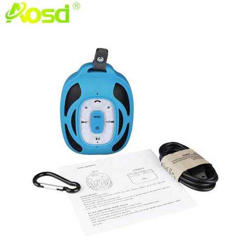 Aosd Solar Powered Portable Bluetooth Speaker - Wireless Outdoor Speaker with FM Radio, Waterproof for Beach, Camping, Hiking & Pool Parties