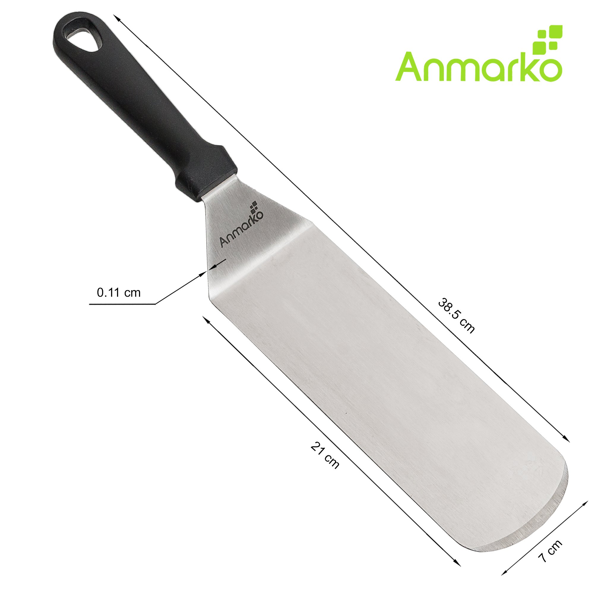 Premium Stainless Steel Spatula Turner Set - Heavy Duty Metal BBQ Grill Spatulas for Hibachi, Flat Top Griddle & Outdoor Cooking - Perfect for Grilling, Flipping Burgers & Pancakes