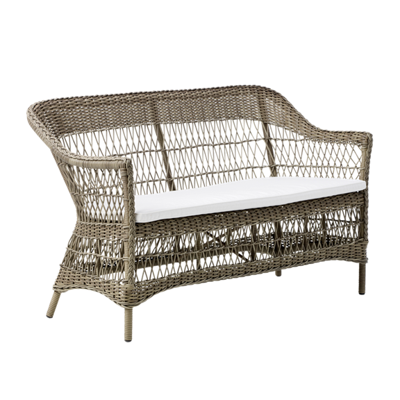 Charlot Outdoor 2-Seater Patio Sofa - Waterproof Wicker Furniture for Garden, Balcony, and Poolside Relaxation