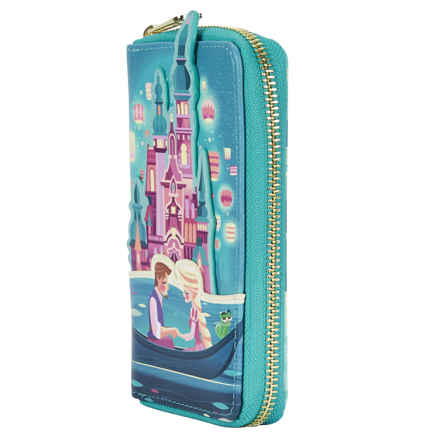 Disney Tangled Princess Castle Zip Around Wallet - Loungefly Official Licensed Crossbody Bag for Women, Girls | Perfect for Theme Parks, Cosplay & Gift Giving