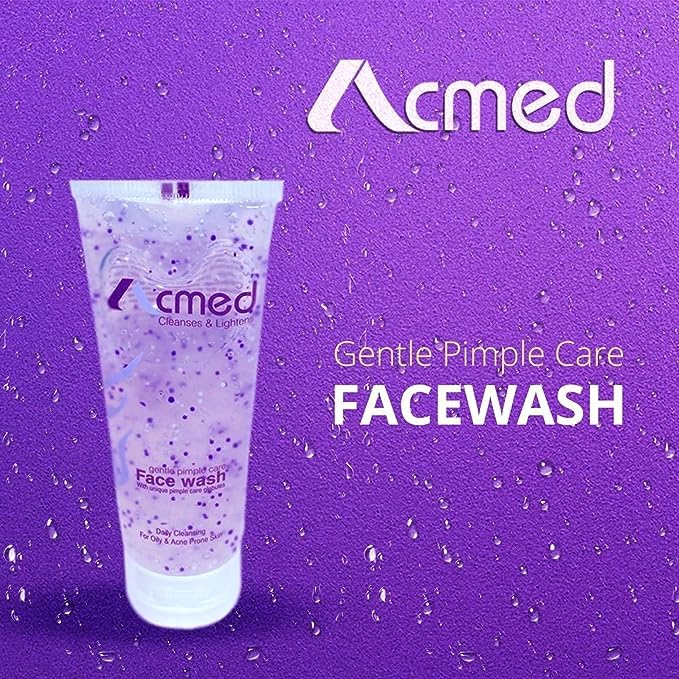 YENKY Acmed Gentle Pimple Care Face Wash for Oily & Acne-Prone Skin | Paraben-Free Cleanser | Daily Acne Treatment & Oil Control | Perfect for Morning & Night Skincare Routine