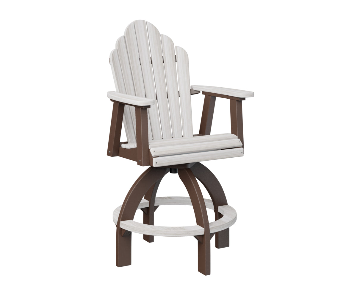 Berlin Gardens Cozi Back Swivel Bar Chair - Adjustable Height Counter Stool with Padded Seat - Perfect for Kitchen Island, Home Bar & Outdoor Patio Dining