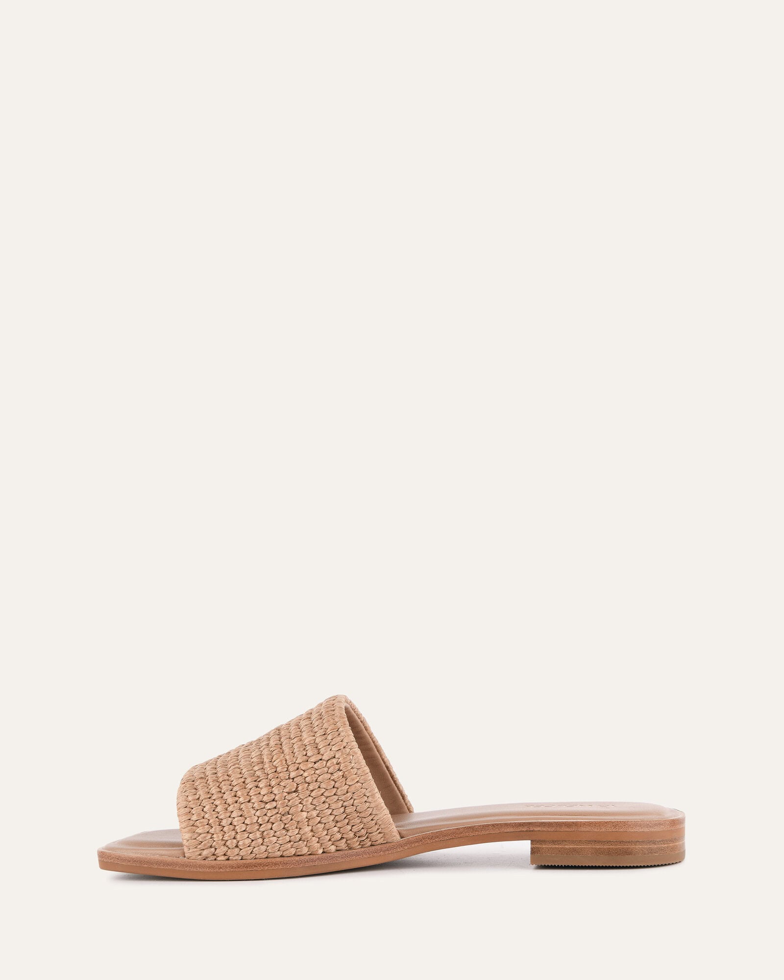 Picasso Flat Slide Tan Raffia Sandals - Women's Comfortable Summer Beach Slides for Casual Wear & Vacation Outfits