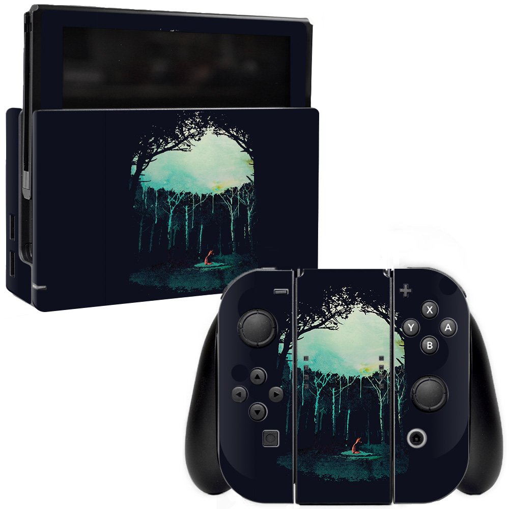 MightySkins Protective Vinyl Decal Wrap Cover for Nintendo Switch - Deep in The Forest Design | Durable, Customizable & Easy to Apply | Made in USA | Perfect for Gaming, Travel & Personalization