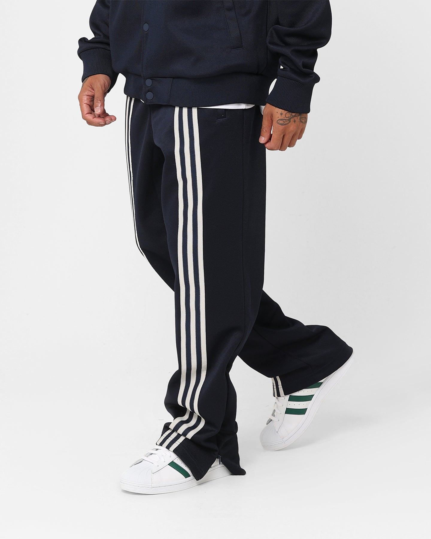Adidas Adicolor King Track Pants for Men - Night Indigo Blue Athletic Joggers with Side Stripes - Perfect for Running, Gym Workouts & Casual Streetwear