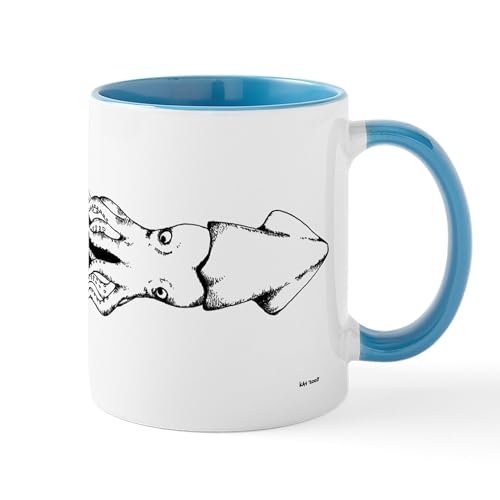White/Blue Inside - The Love Squid Mug