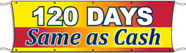 Giant Outdoor Banner - Premium Quality, Weather-Resistant, 120 Days Same As Cash - Perfect for Events, Advertising, and Outdoor Signage