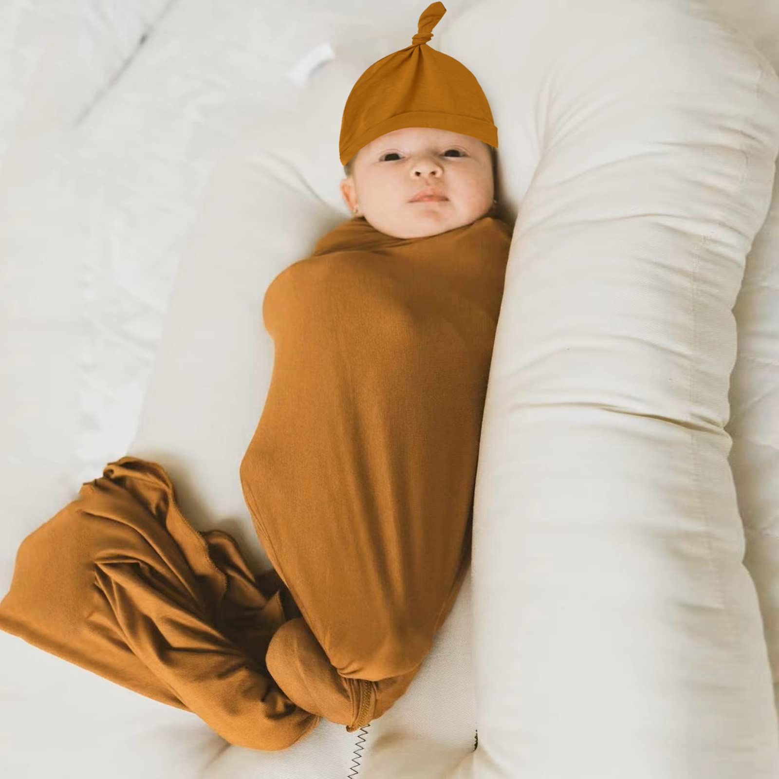 Premium Newborn Swaddle Blanket & Hat Set - Soft 35
