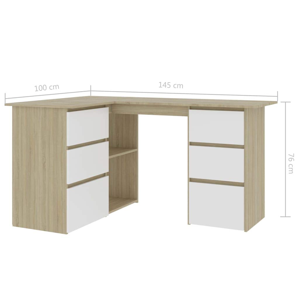 Industrial Style Home Office Desk with Drawers - 57.1
