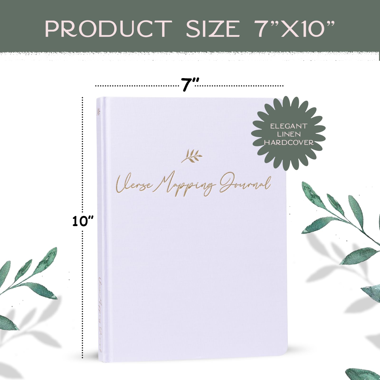 Graceful By Design Linen Bible Verse Mapping Journal - Premium Christian Bible Study Notebook with Guided Prompts, Lavender Scripture Journal for Women - Perfect for Devotional Time, Bible Study Groups & Spiritual Gift Giving