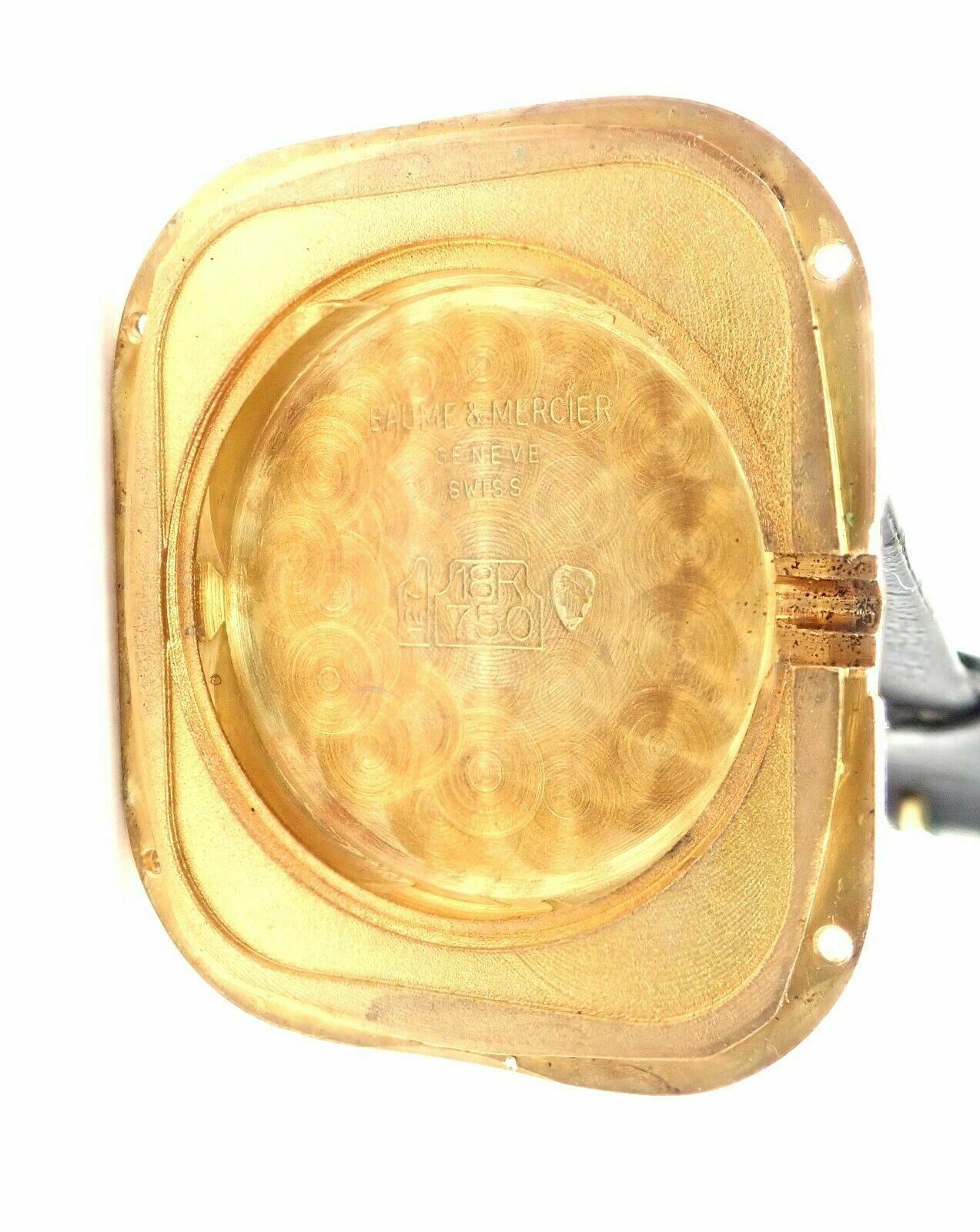 Authentic Baume & Mercier 18k Yellow Gold Manual Wind Luxury Watch 38304 - Perfect for Formal Events & Business Occasions