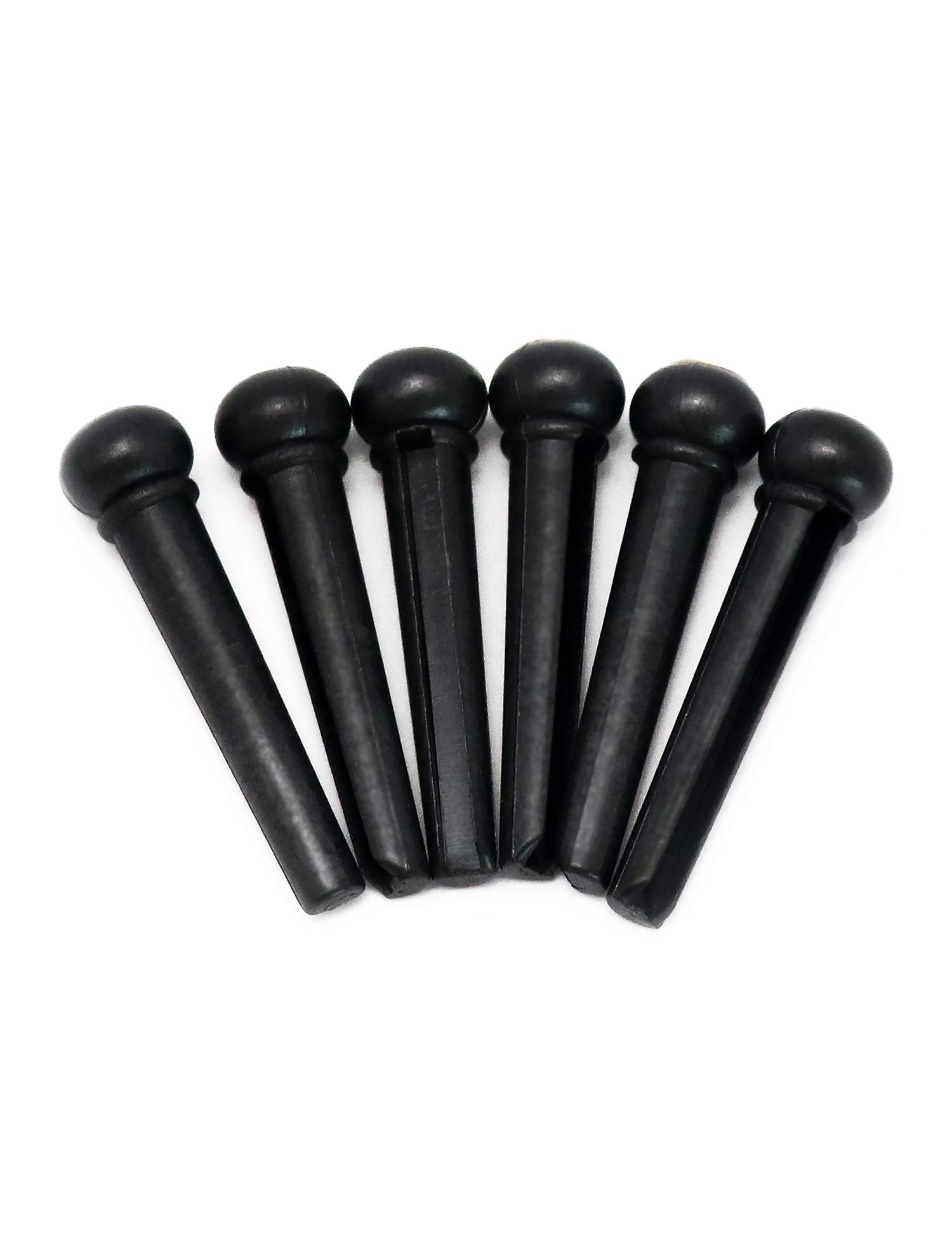Metallor Acoustic Guitar Bridge Pins - 6-Piece Set with 4mm Abalone Dot, Plastic & Steel String Pegs for Guitar Repair & Maintenance | Perfect for String Replacement & Instrument Upgrades