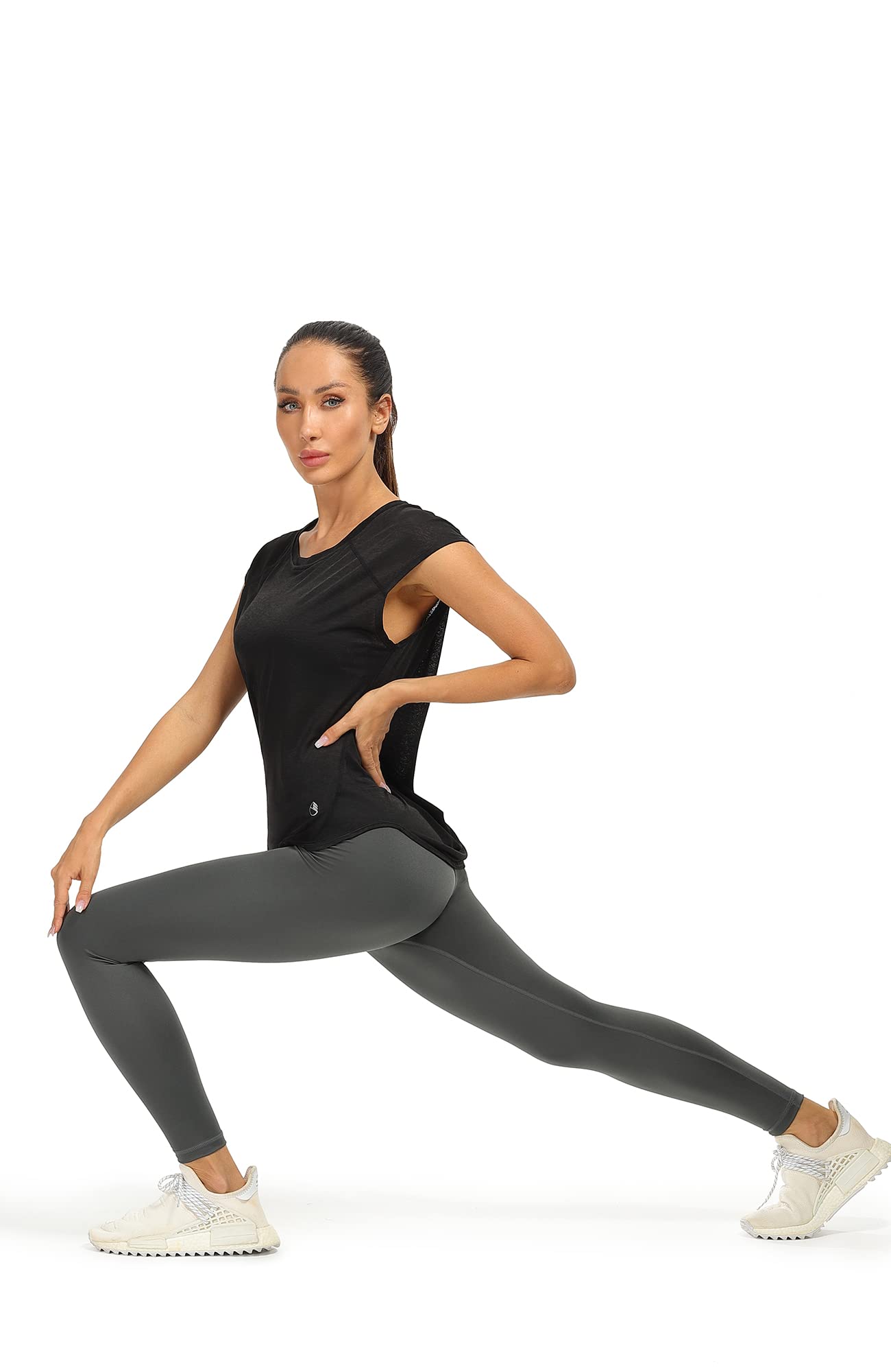 Icyzone Women's Workout T-Shirt - Breathable Fitness Top for Gym, Yoga, Running & Exercise | Cap Sleeve Activewear for Women | Perfect for Workouts, Yoga Classes & Outdoor Activities