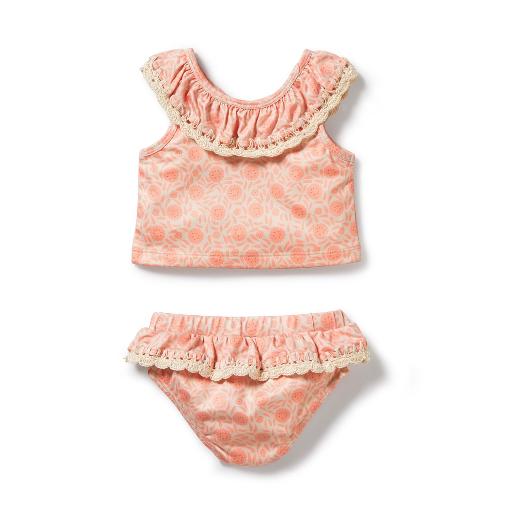 Amelie Floral Crochet Bikini Set - Sexy Summer Two Piece Swimwear for Women - Perfect for Beach Vacation, Pool Party & Tropical Getaway