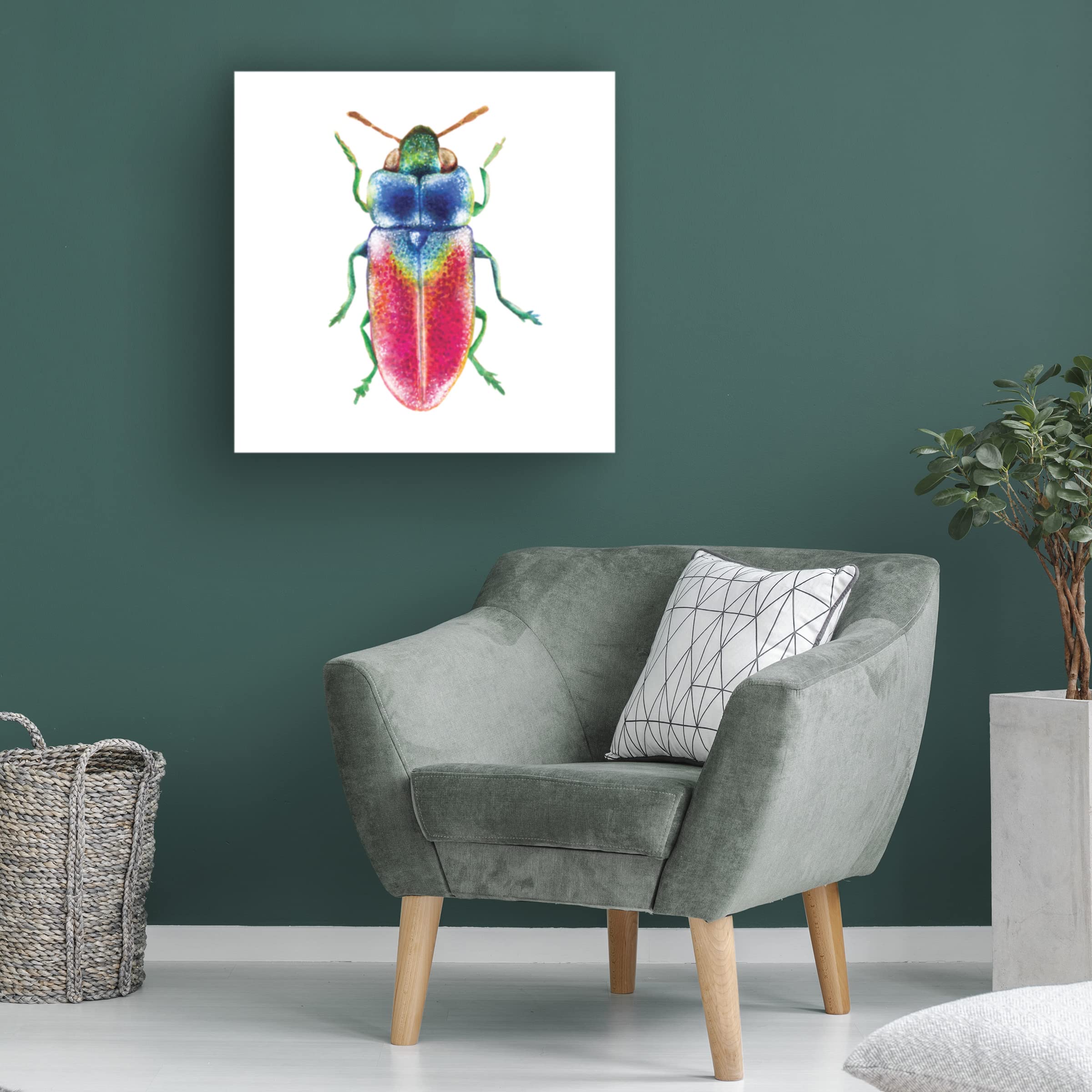 Buggin Out III by Larisa Hernandez - Vibrant Canvas Wall Art Print for Home & Office Decor | Modern Abstract Painting for Living Room, Bedroom, or Workspace