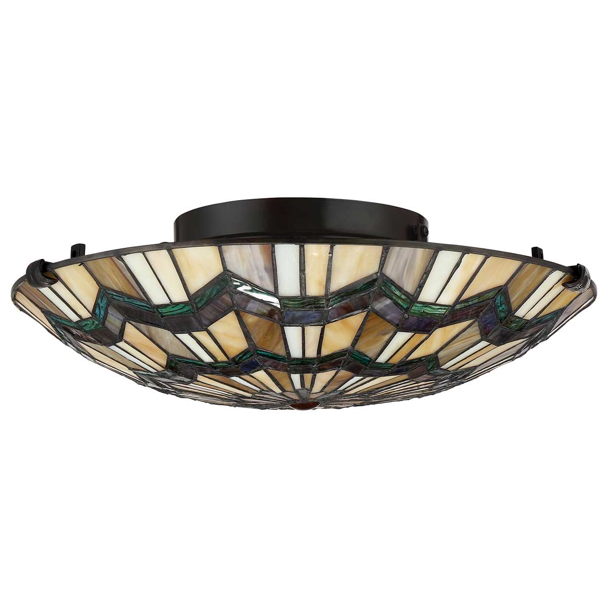 Alcott 2-Light Flush Mount Ceiling Light Fixture in Valiant Bronze with E27 Socket - Perfect for Bedroom, Hallway & Kitchen Lighting