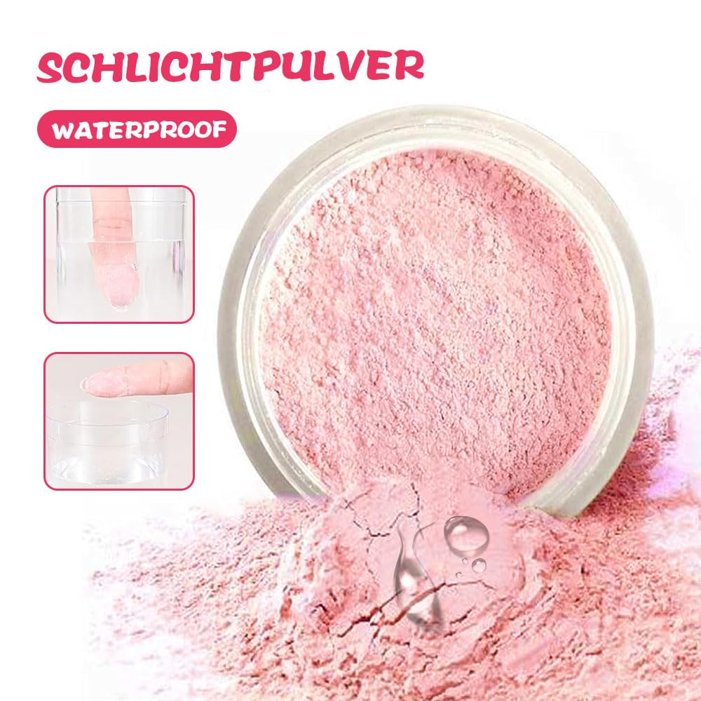 Upgrade Pink Blurring Setting Powder - Waterproof Makeup Finishing Powder for All Skin Tones (Light Pink, Large Size) | Perfect for Daily Wear, Photo Shoots & Special Occasions