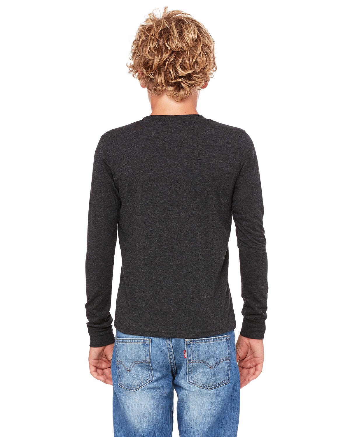 Bella + Canvas 3501Y Youth Long Sleeve T-Shirt - Soft Cotton Jersey Tee for Kids - Perfect for School, Play & Everyday Wear