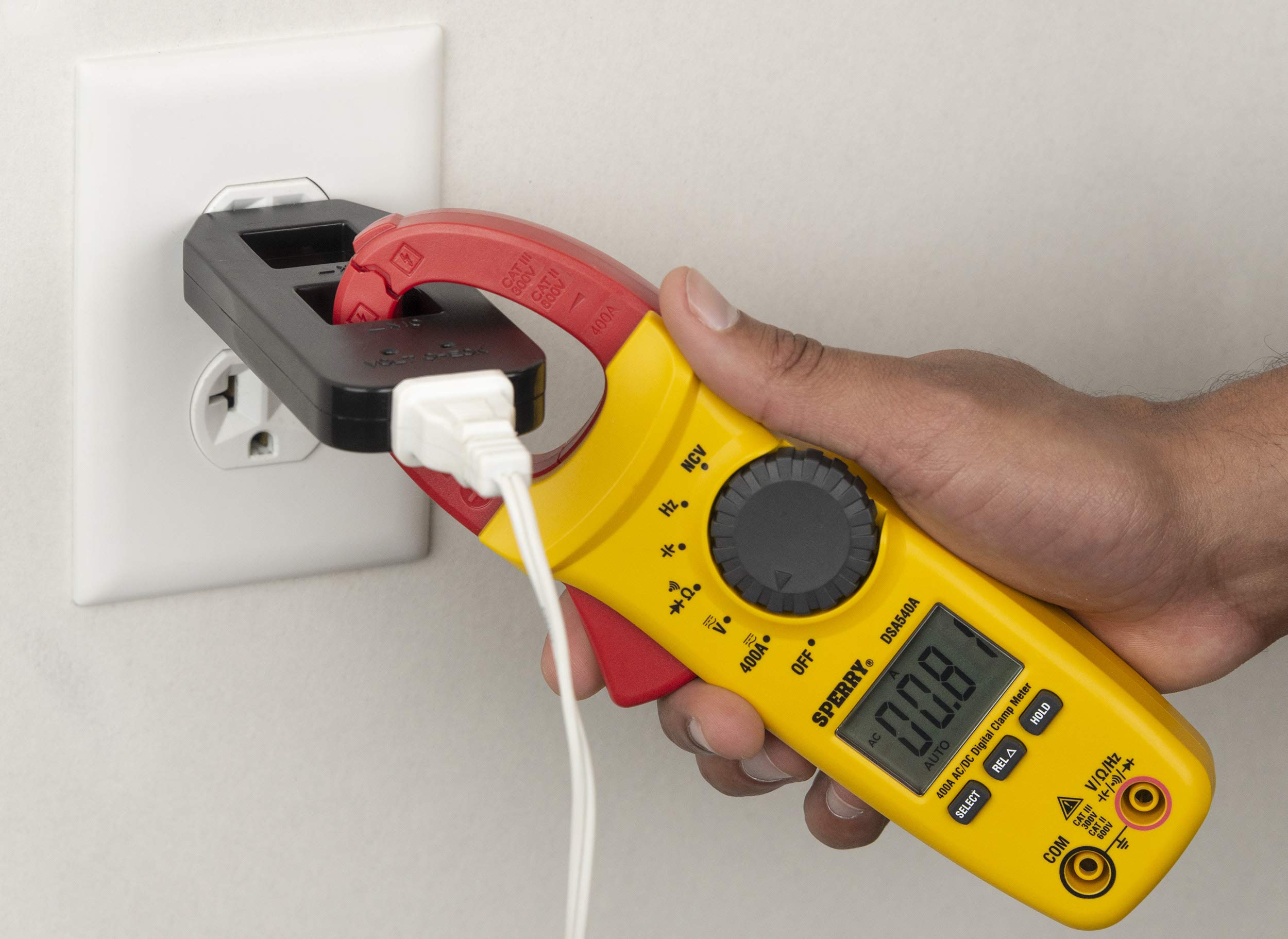 Sperry Instruments ESK1 Digital Clamp Meter & Line Splitter Tester Kit - Professional Electrical Testing Tool for Home & Industrial Use - Yellow