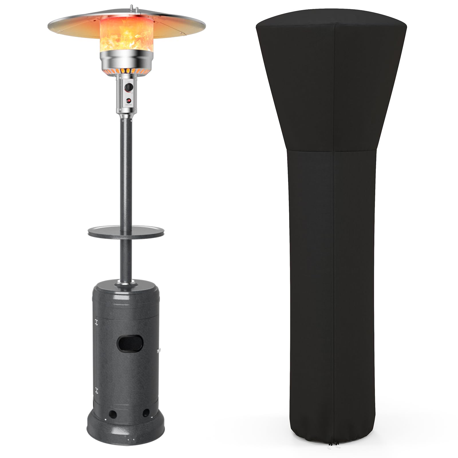 Tangkula 48000 BTU Outdoor Propane Patio Heater with Wheels & Cover - 87