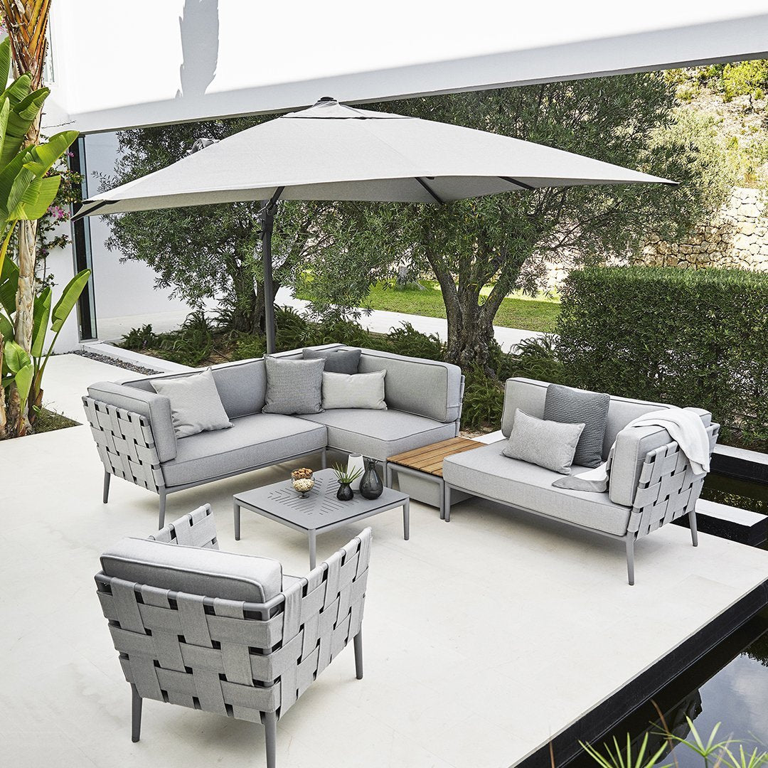 Hyde Luxe Tilt Patio Umbrella with Heavy Duty Base - Perfect for Poolside, Backyard, and Outdoor Dining Areas