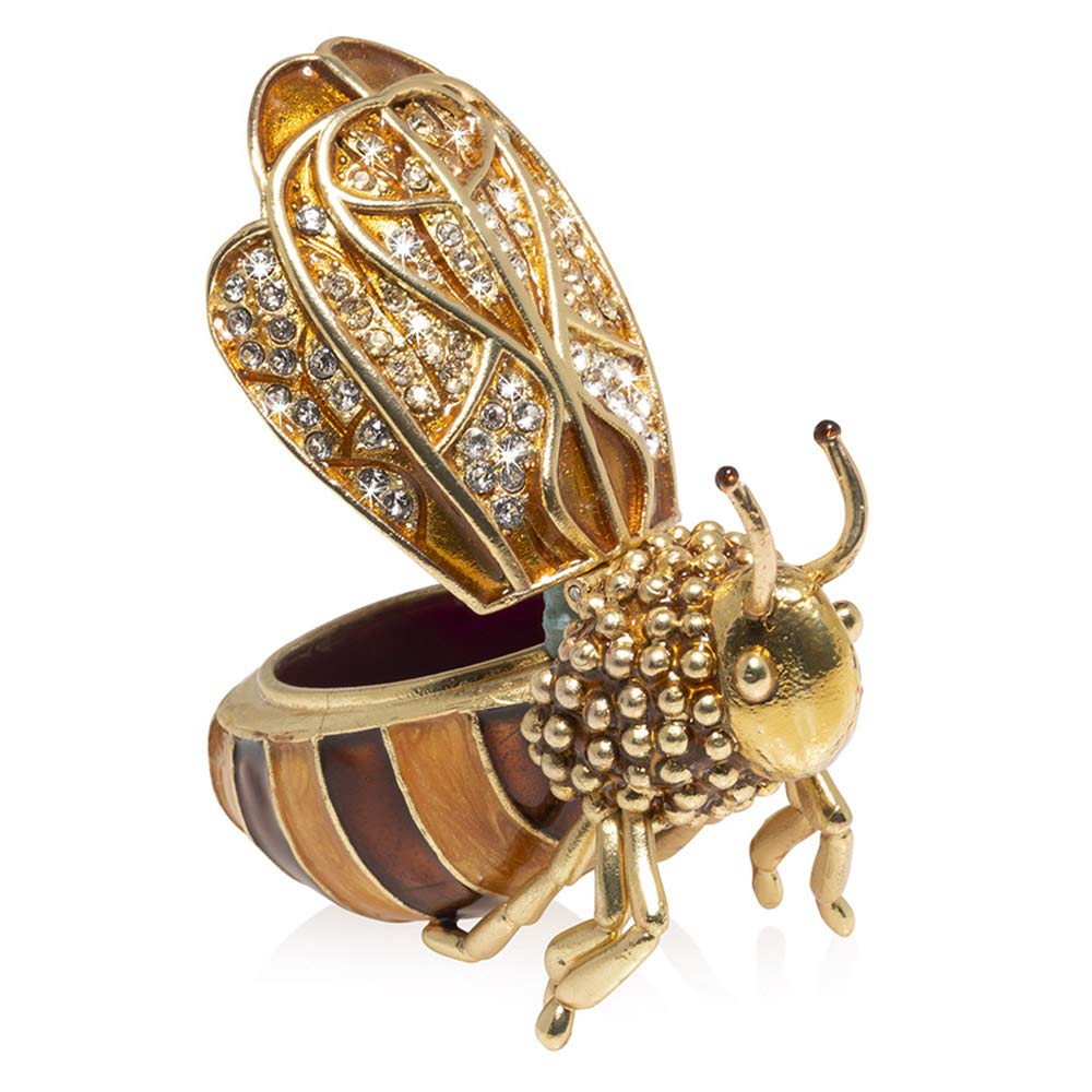 Jay Strongwater Winnie the Pooh Honey Bee Jewelry Box - Elegant Collectible Gift for Disney Fans, Home Decor & Jewelry Storage