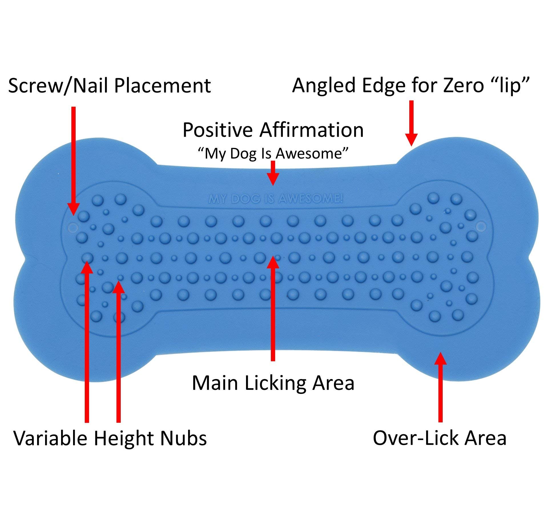 Lick Lick Pad for Dogs - Wall-Mounted Peanut Butter Pet Shower Attachment | Veterinarian Recommended Dog Bathing Station & Grooming Supplies | Perfect for Bath Time, Anxiety Relief & Treat Dispensing