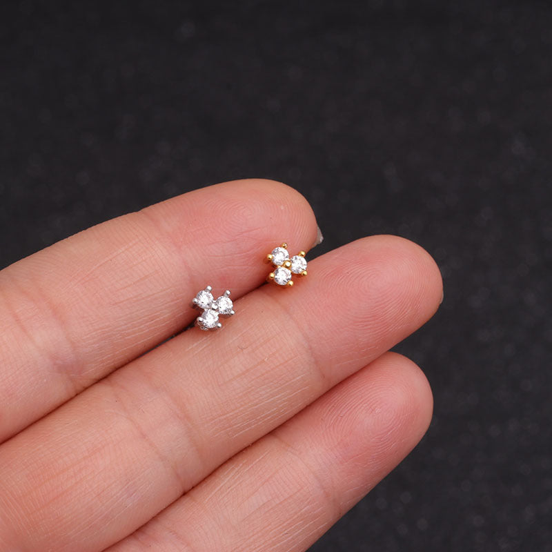 16G Surgical Steel Conch Stud Earrings, Helix Stud Earrings - Hypoallergenic Body Jewelry for Cartilage Piercing | Perfect for Everyday Wear & Special Occasions