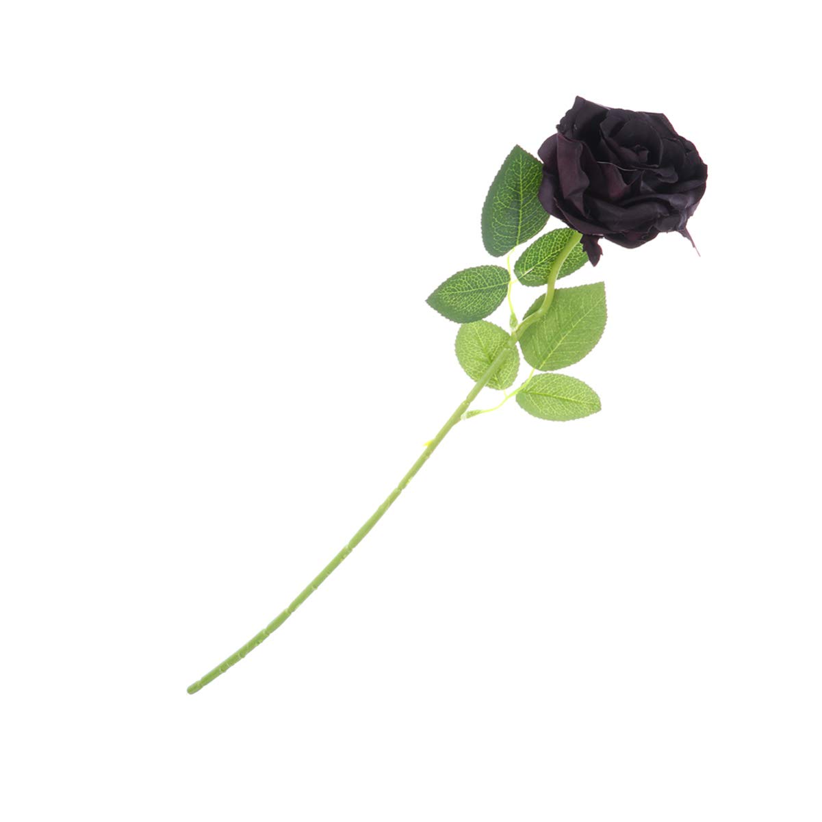 ARTIBETTER Black Silk Rose Branches - Real Looking Fake Roses Bouquet with Artificial Leaves for Wedding, Party, Home Decor | Elegant Floral Centerpiece for Tables, Events & Gifts