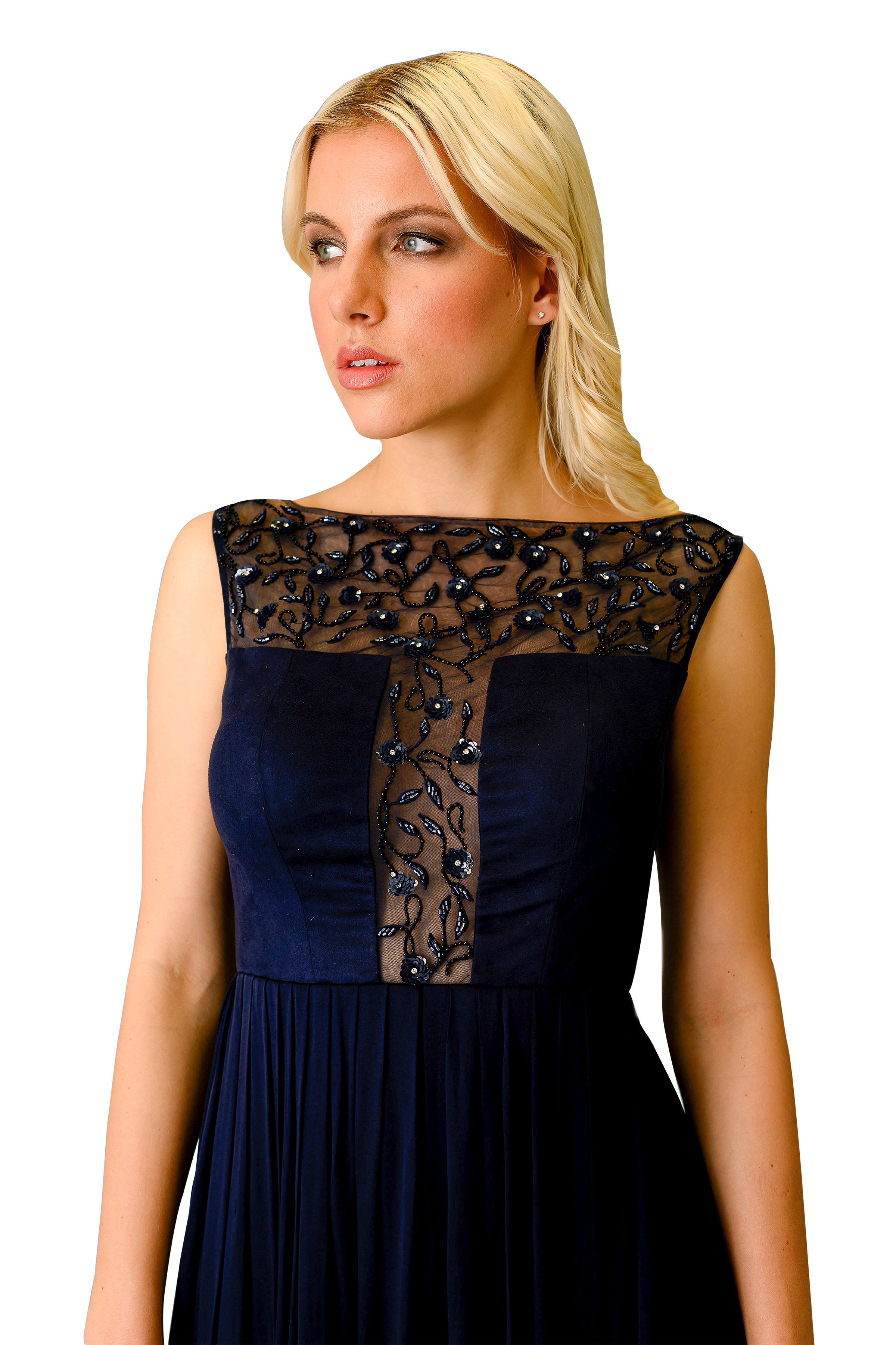 Elegant Embroidered A-Line Gown for Women - Formal Dresses for Weddings, Parties & Special Occasions