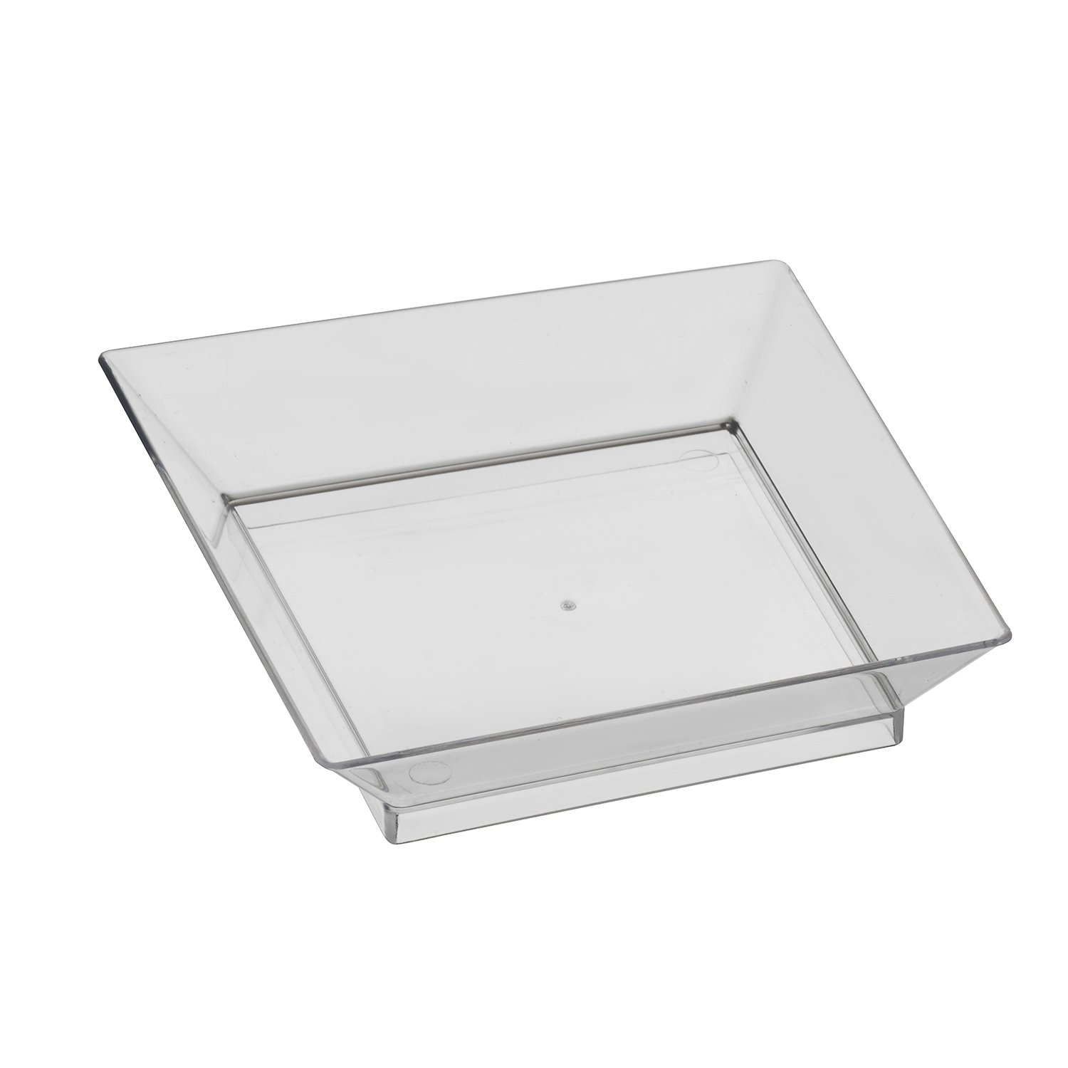 480-Pack Mini Hard Plastic Deep Square Dishes - Clear Party Essentials for Catering, Buffets & Events | N216468 Bulk Disposable Serving Trays