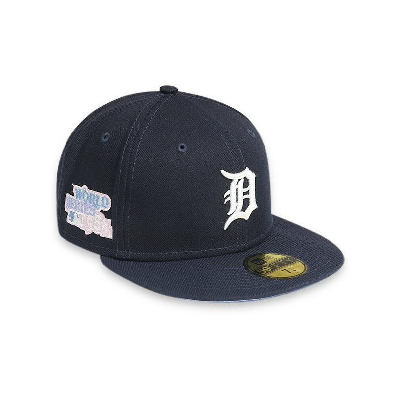 Detroit Tigers 1984 World Series Championship 59FIFTY Fitted Hat for Men - Official MLB Black Snapback Cap with POP SWEAT Technology - Perfect for Baseball Games, Sports Events & Streetwear Fashion