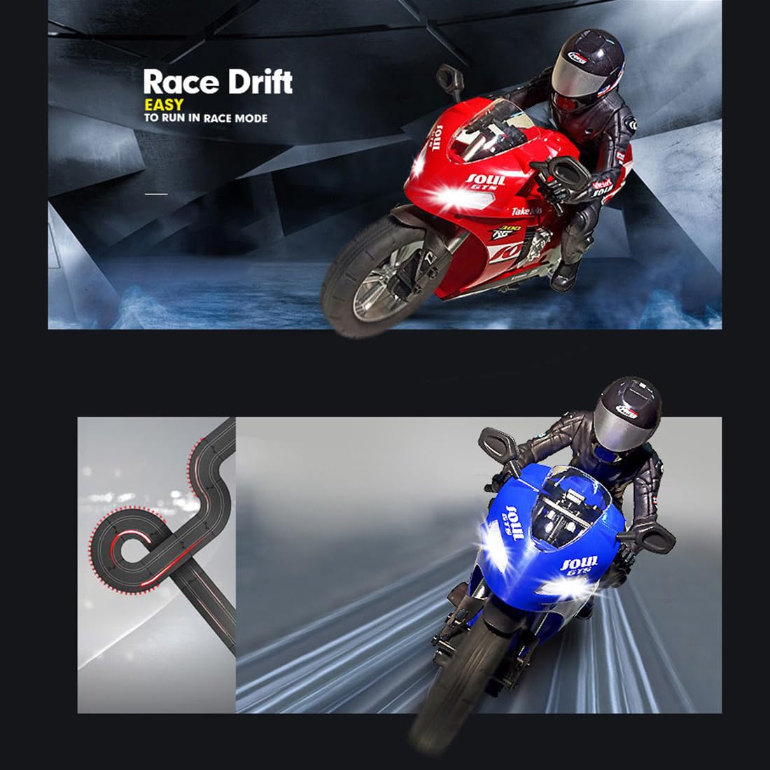 1/6 RC Dirt Bike for Adults - 2.4GHz Remote Control Stunt Motorcycle with Dual Motors | Off-Road Racing & Backyard Play