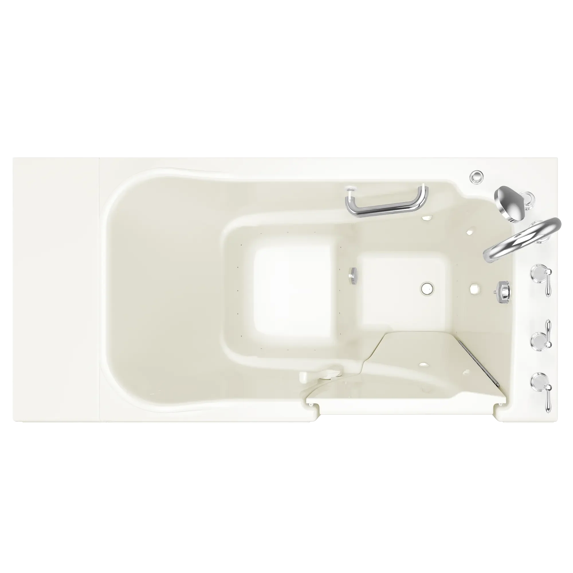 30x52 Inch Gelcoat Walk-In Bathtub with Air Spa System - Right Hand Door & Drain - Ideal for Elderly & Mobility Support - Perfect for Home Bathroom Safety & Relaxation