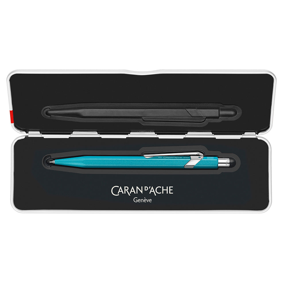 Caran d'Ache 844 Colormat X Mechanical Pencil - 0.7mm Drafting Pencil with Slimpack Turquoise Design | Perfect for Artists, Architects & Sketching Enthusiasts