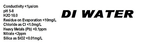 BFC DI Water 500ml - Deionized H2O (CAS 7732-18-5) for Laboratory, Electronics Cleaning & Automotive Battery Maintenance