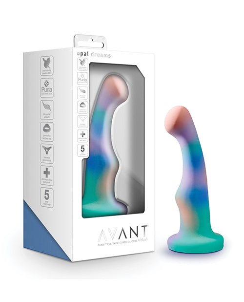 Avant Opal Dreams Silicone Dildo - Aqua Blue Waterproof Adult Toy for Couples & Solo Play - Perfect for Sensual Massage, Bedroom Fun & Discreet Storage
