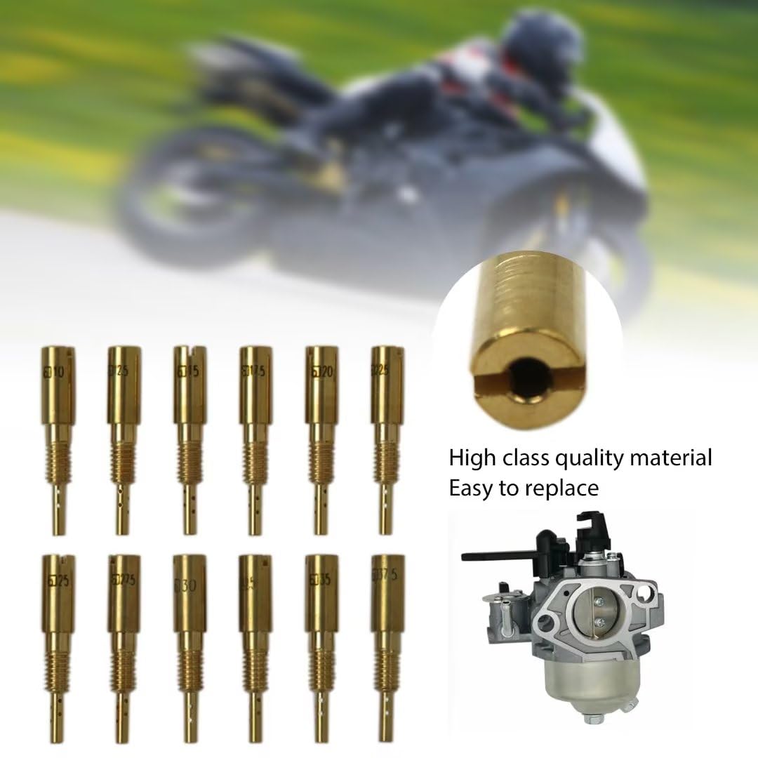 12-Pack Mikuni VM28 Pilot Jets 10-37.5 Slow Jets - Replacement Carburetor Parts for Motorcycles, ATVs & Dirt Bikes - Perfect for Carb Tuning, Performance Upgrades & Engine Maintenance