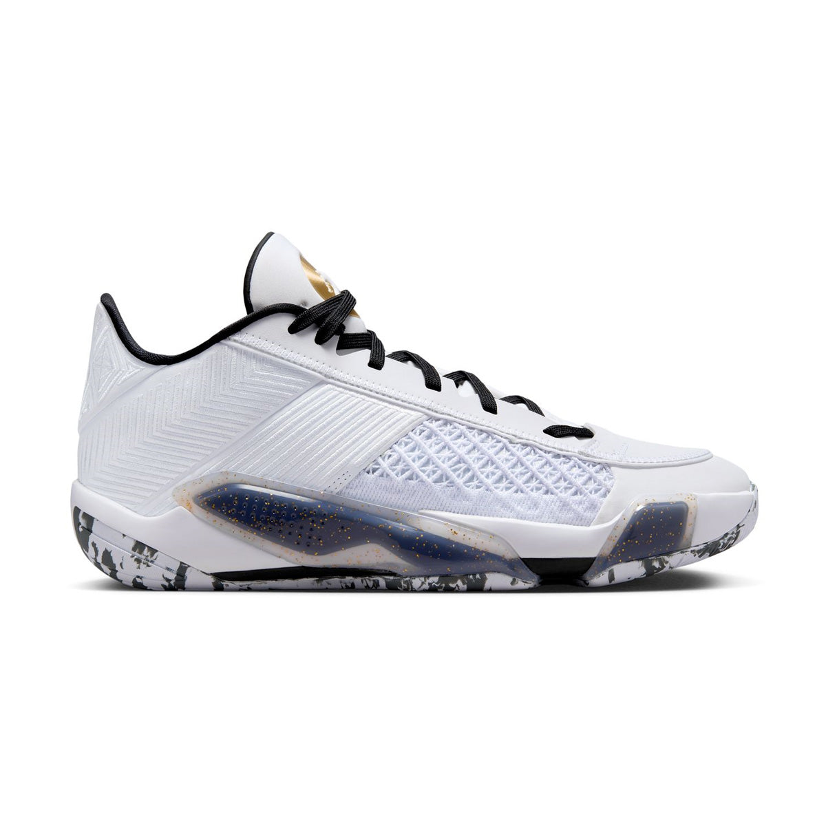 Air Jordan XXXVIII Low PF Basketball Shoes - White Black Men's Sneakers for Court Performance & Casual Wear