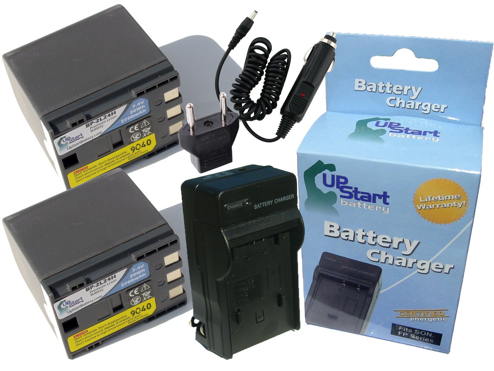 Canon BP-2L14 Battery & Charger Kit (2-Pack) - 2700mAh for VIXIA HG10 - Home & Travel Use