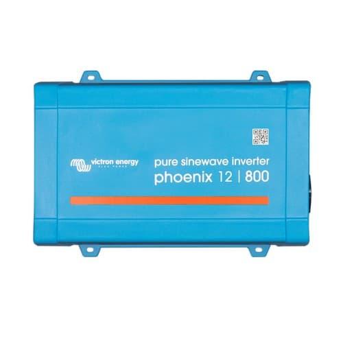 Victron Energy Phoenix Inverter 12V 800W 230V Pure Sine Wave Power Inverter with VE.Direct Port and IEC SCHUKO Plug - Perfect for RVs, Boats, Solar Systems, and Off-Grid Power Solutions