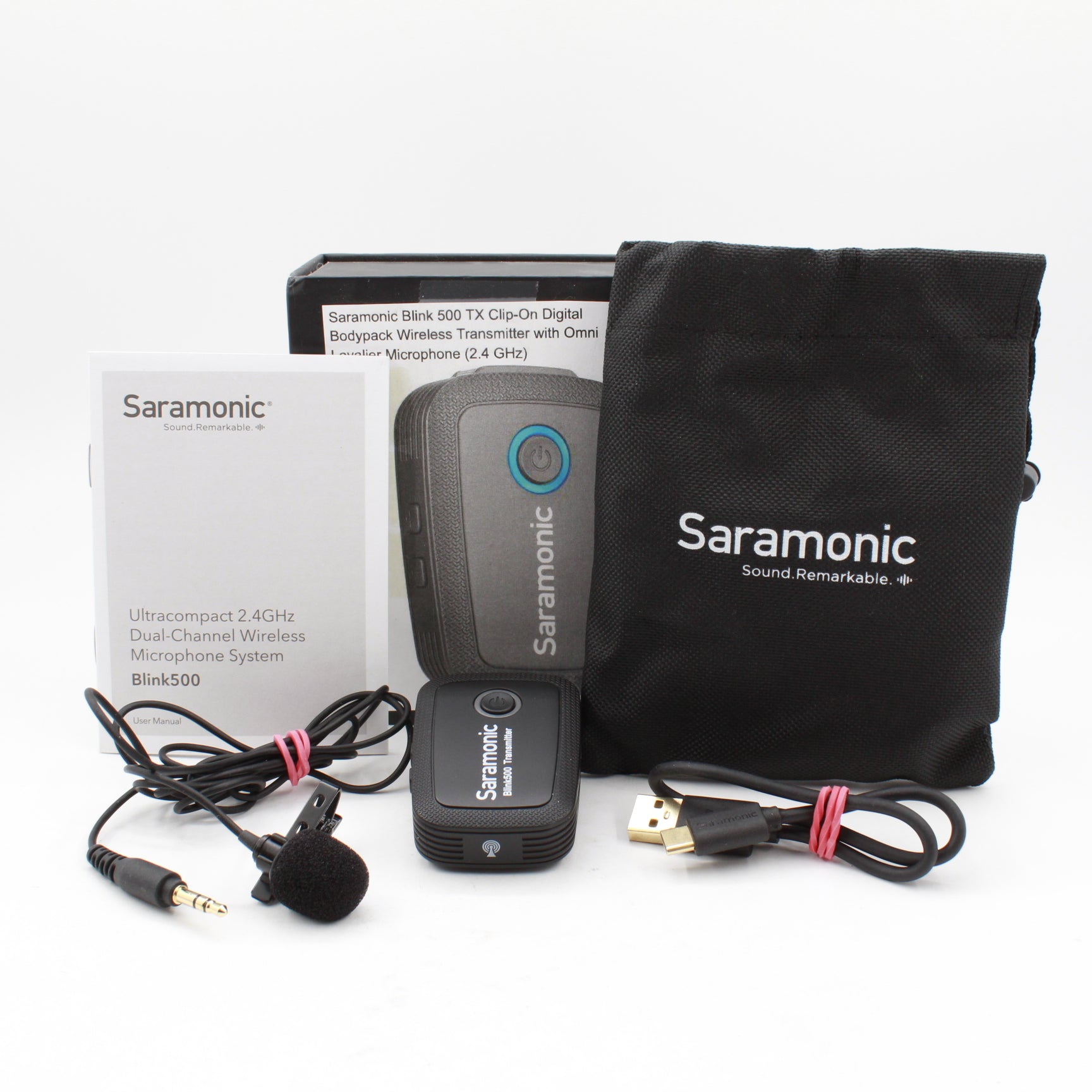 Open Box Fair - Saramonic Blink 500 TX Digital Wireless Bodypack Transmitter with Omnidirectional Lavalier Mic (2.4GHz) for Interviews, Vlogging & Live Streaming