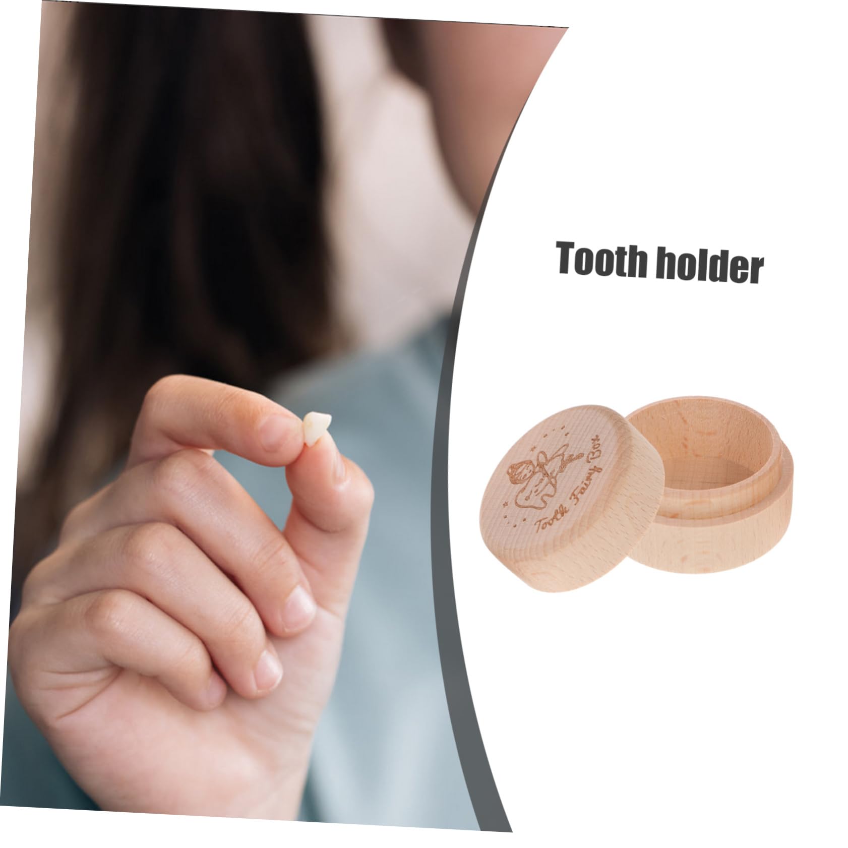 Levemolo Wooden Tooth Keepsake Box for Kids - Baby Teeth Organizer & Holder - Perfect for First Lost Tooth, Tooth Fairy Gifts, and Childhood Memories