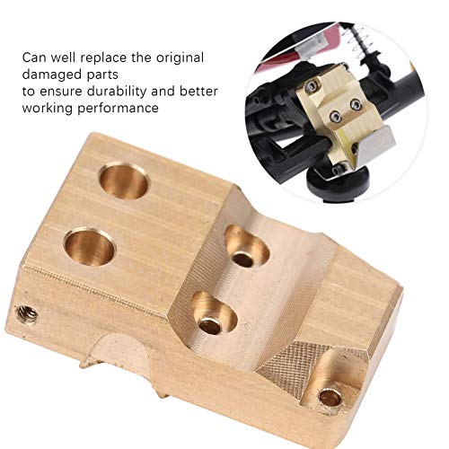 Brass Diff Axle Cover & Counterweight for SCX24 AXI00002 90081 1/24 RC Crawler - Heavy-Duty Upgrade Part for Off-Road Performance & Durability | Perfect for Rock Crawling, Trail Adventures & Competitive RC Racing